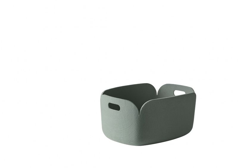 Muuto Restore Basket 48 x 35 Dusty Green, Oppbevaring Grønn