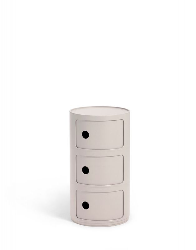 Kartell Componibili Bio Cream 3 skuffer Nattbord Bord