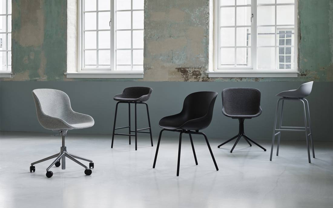 Normann Copenhagen Hyg Chair Steel Black, Svart spisestol stol