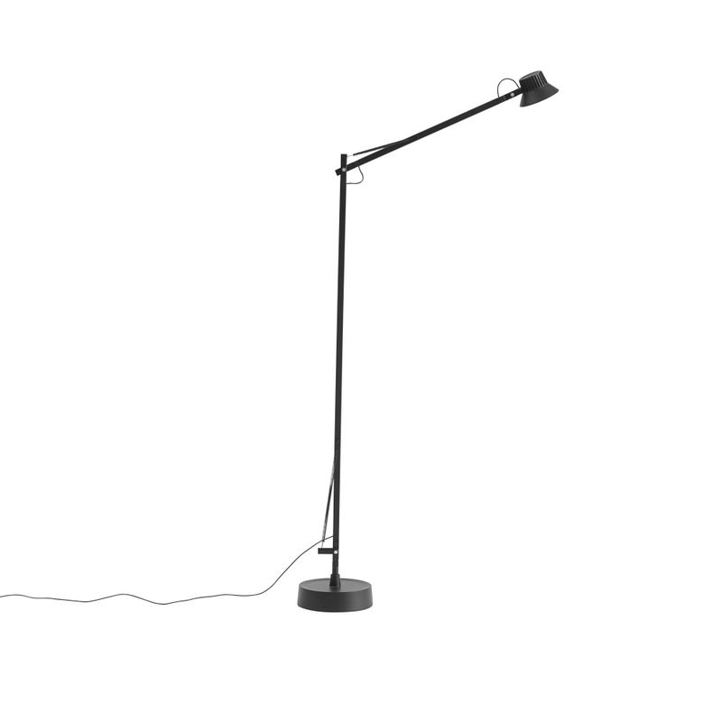 Muuto Decicate Floor Lamp Black Svart Gulvlampe