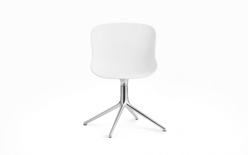 Normann Copenhagen Hyg Chair Swivel 4L Alu White, Hvit stol