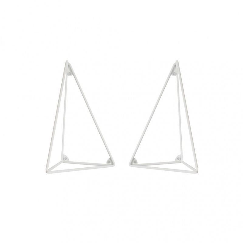 maze Pythagoras Brackets White, hylleknekt, hvit 2pakk