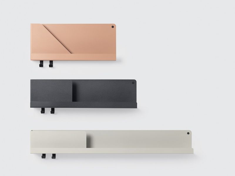 Muuto Folded Shelves Large Black Hylle