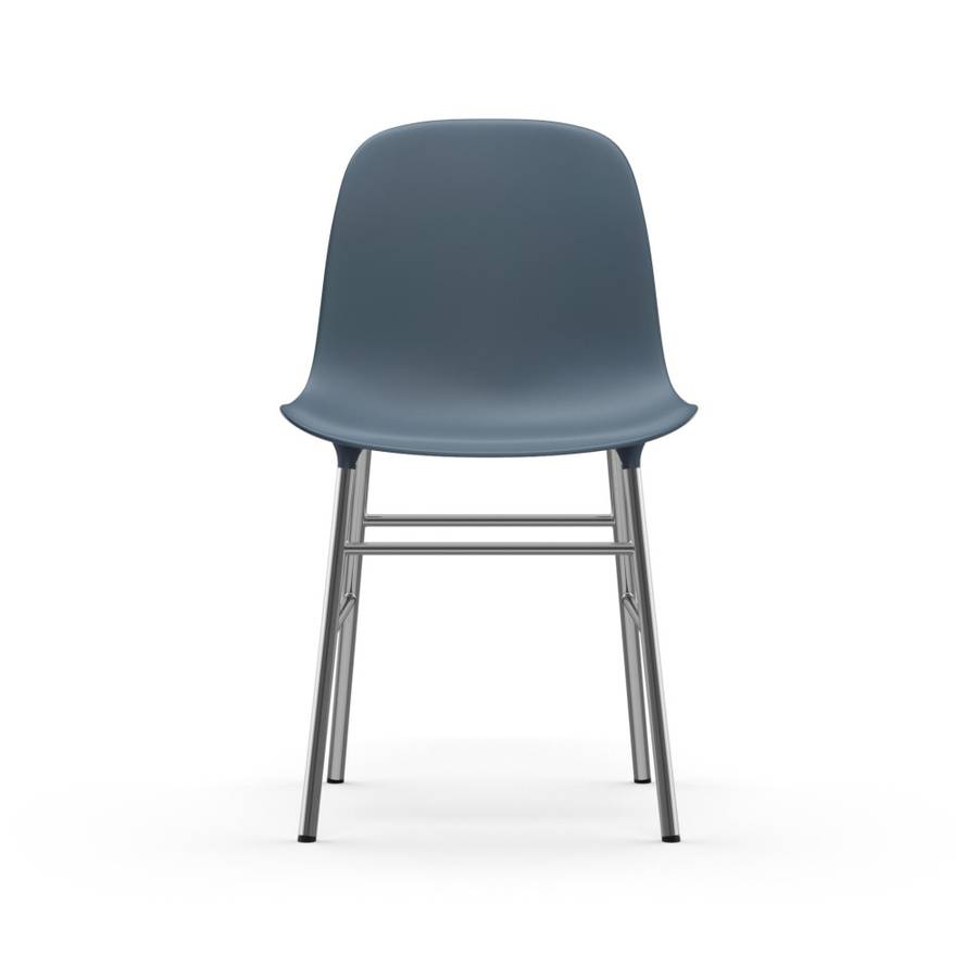 Normann Copenhagen Form Chair Chrome Blue, Blå Spisestol stol