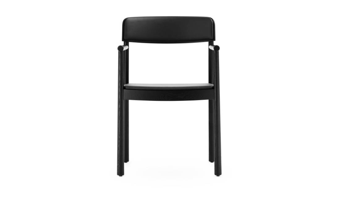 Normann Copenhagen Timb Armchair Ultra leather Black Svart Ask