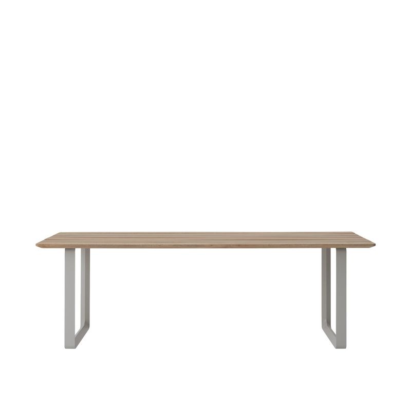 Muuto 70/70 Outdoor Table 225 cm Sapele Mahogany, Grey Utebord