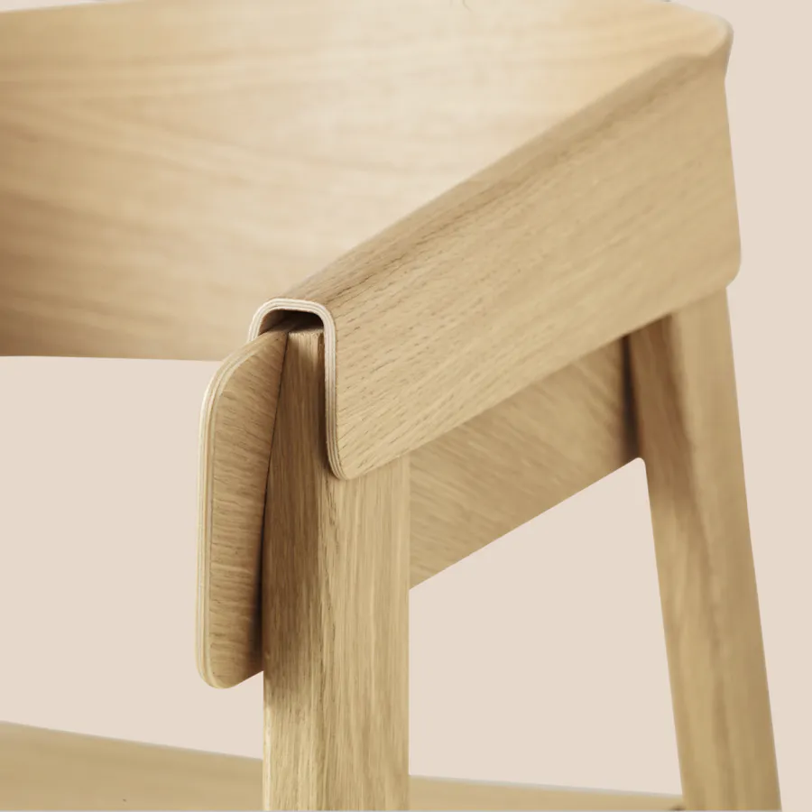 Muuto Cover Armchair Oak, Eik spisestol