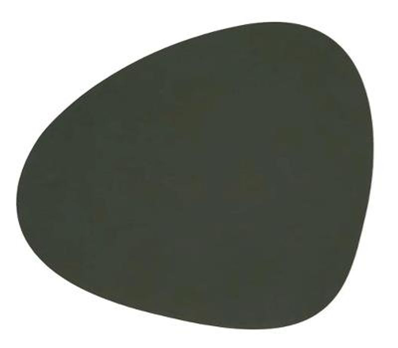 LindDNA Table Mat Curve L Nupo Dark Green 37 x 44 cm Spisebrikke Bordbrikke Grønn