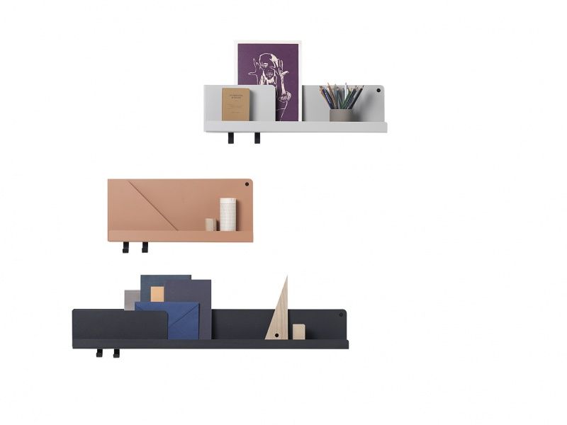 Muuto Folded Shelves Small Grey Hylle