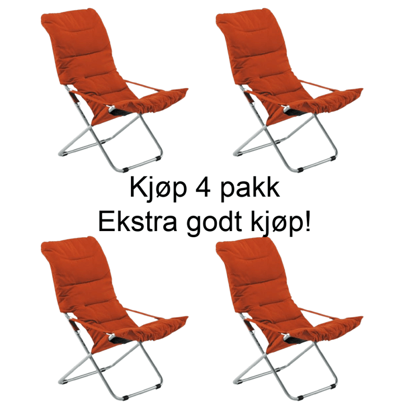 4 stk - Fiam Fiesta Soft solstol, Warm Orange