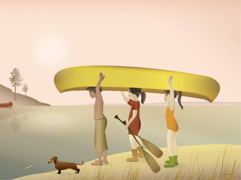 VisseVasse Canoe 30x40cm