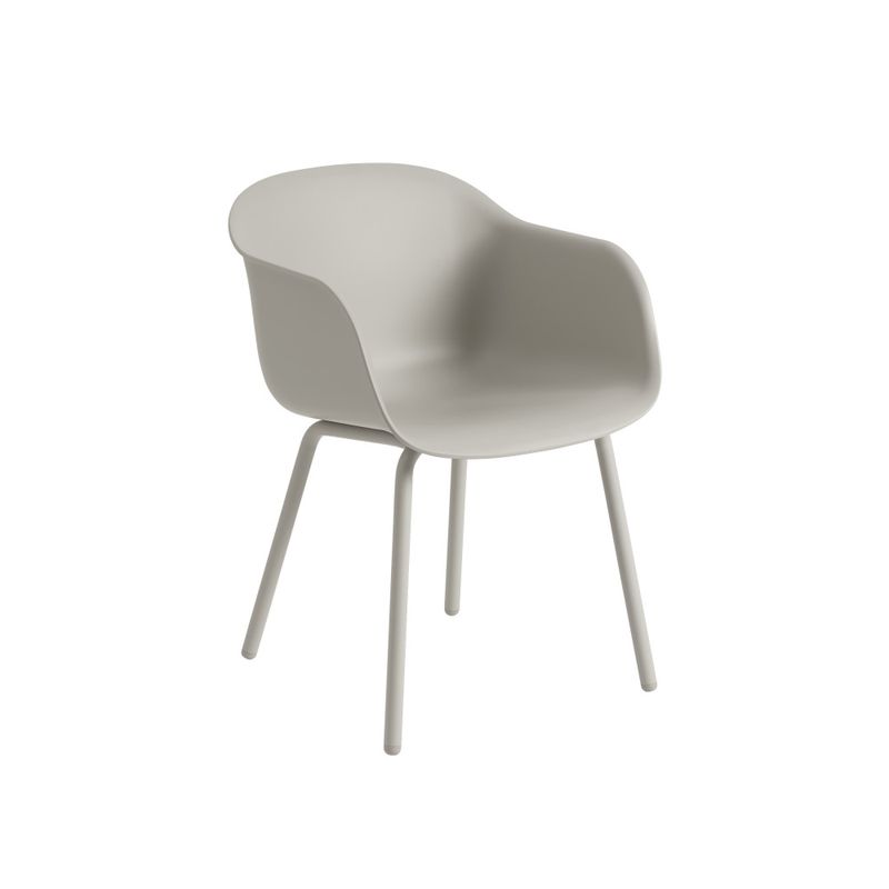 Muuto Fiber Outdoor Armchair Grey, Grå Spisestol Utestol