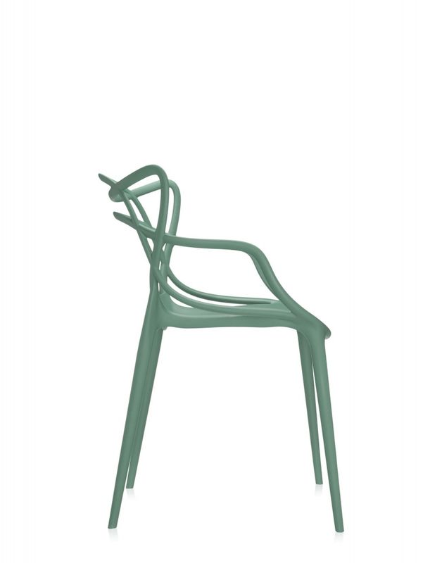 4 stk - Kartell Masters Dining Chair spisestol, Sage Green