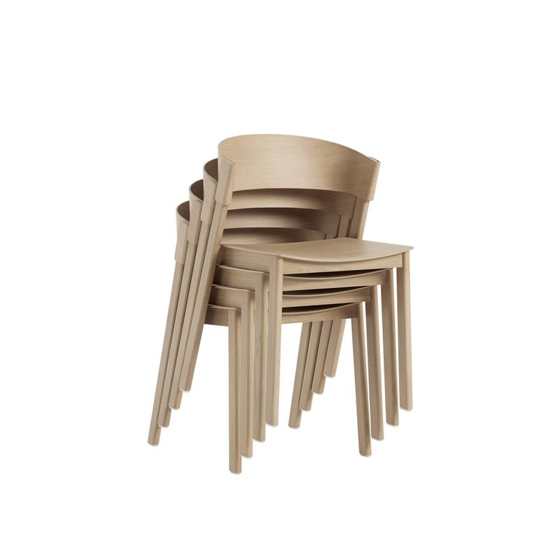 Muuto Cover Side Chair Wood Seat Spisestol Stol