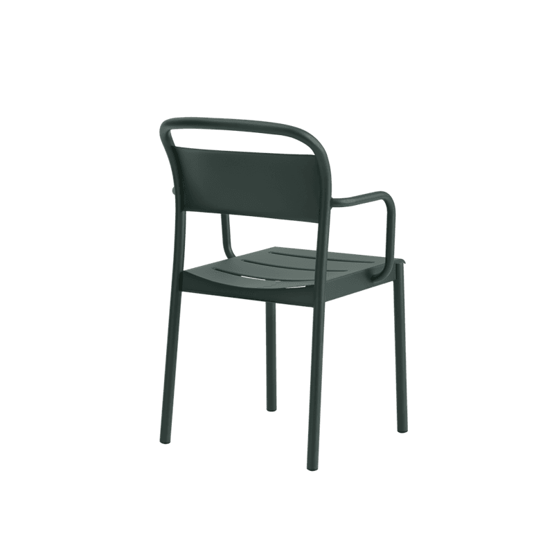 Muuto Linear Steel Armchair Dark Green, Grønn Hagemøbel stol