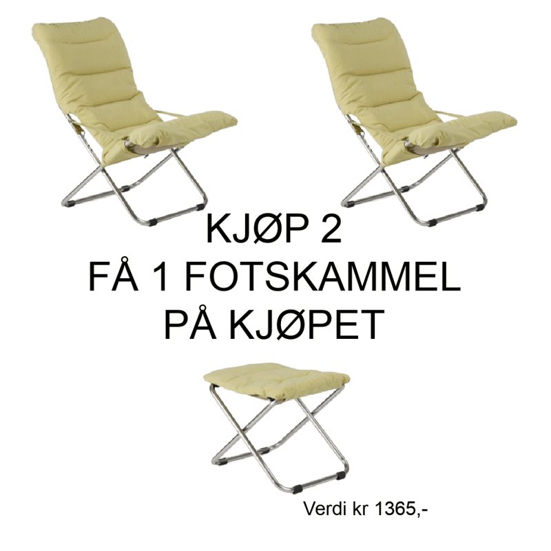 2 stk  - Fiam Fiesta Soft solstol, 1 stk Chico Soft Yellow Gul