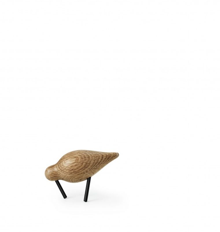 Normann Copenhagen Shorebird small, oak/black, eik/svart fugl