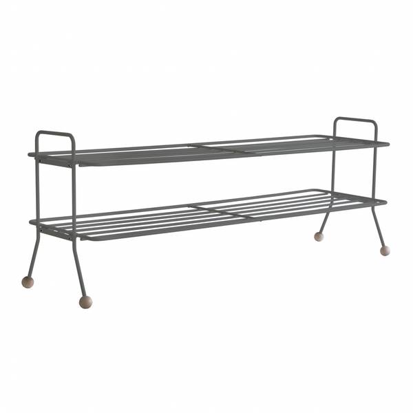 maze, Bill Shoe Shelf Large Silk Grey, Grå Skohylle