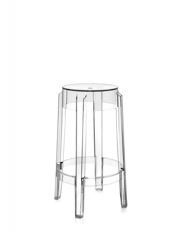 Kartell Charles Ghost Stool barkrakk 65cm, Crystal