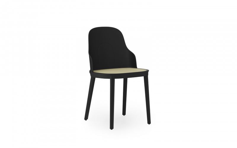 Normann Copenhagen Allez Chair PP, Wicker seat, Black Base