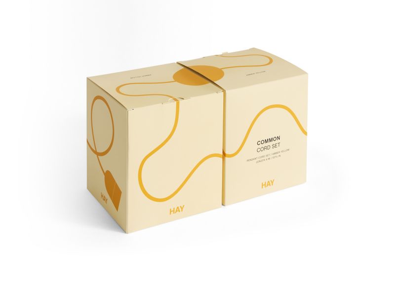 Hay Common pendant cord set, Amber yellow