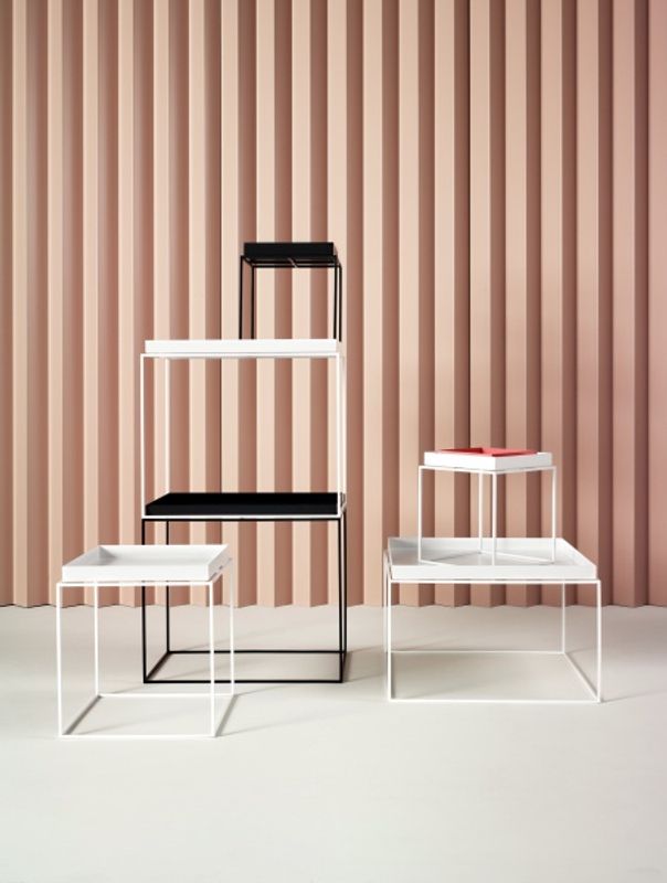 HAY TRAY Table 40 x 40 Medium Black, Svart Stuebord