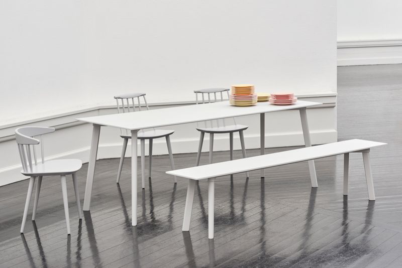 Hay J-series J77 Chair White hvit beech Spisestol Pinnestol