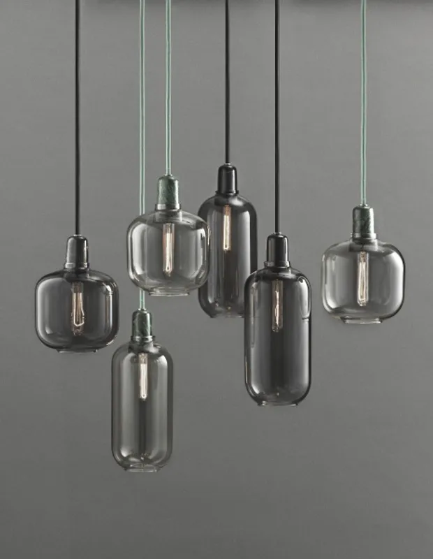 Normann Copenhagen Amp Lamp Large, smoke black taklampe Sort