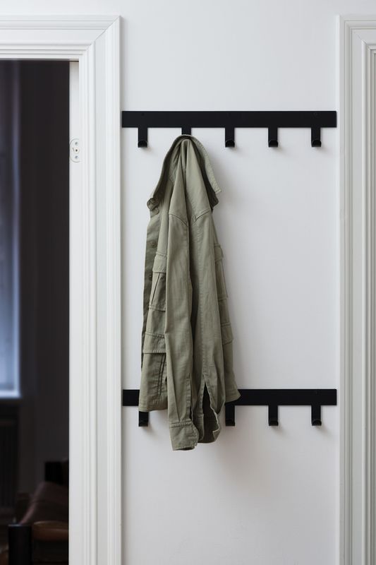 Maze Only Hooks 59,5 cm Black, Svart Knaggrekke