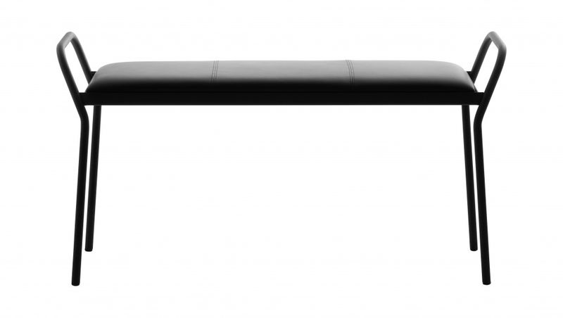 Maze Anytwo Black, Black leather, Benk med svart skinnsete