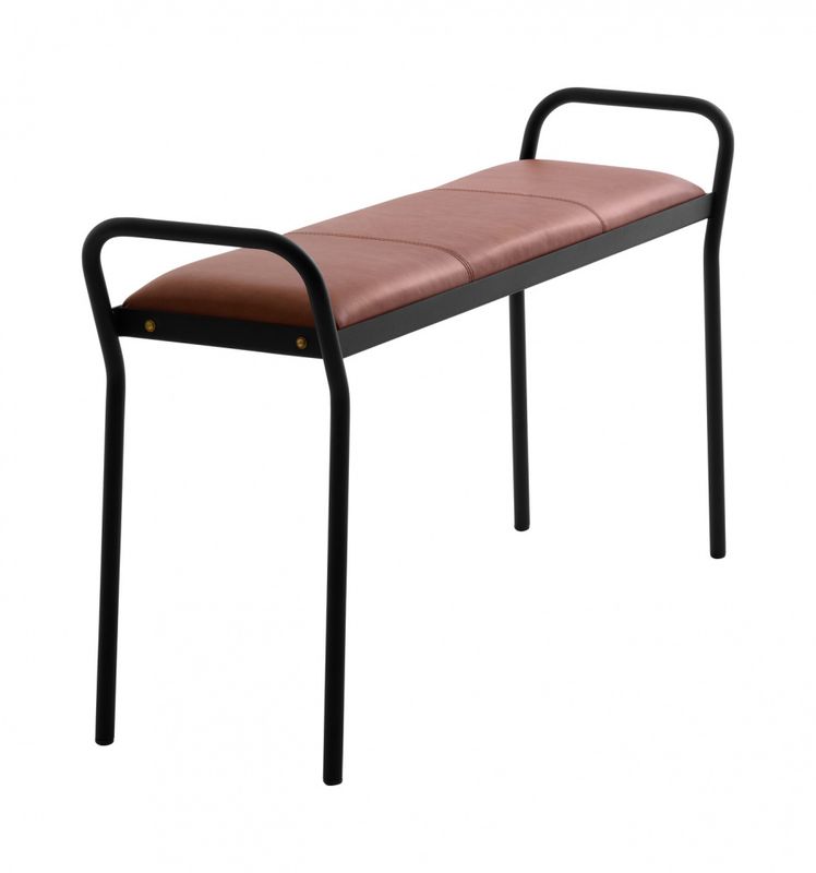 Maze Anytwo Black, Cognac leather, Benk med Brun skinnsete