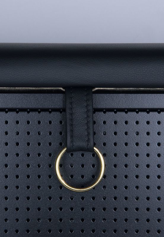 Maze Frank the Storage bench, Black Black leather Svart