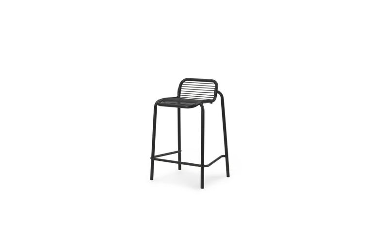Normann Copenhagen Vig Barstool 65 Black, Svart Barstol Barkrakk