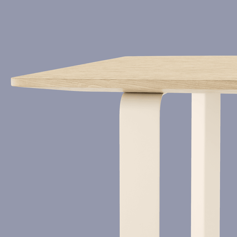 Muuto 70/70 table 225 cm Solid Oak Spisebord, Sand Base