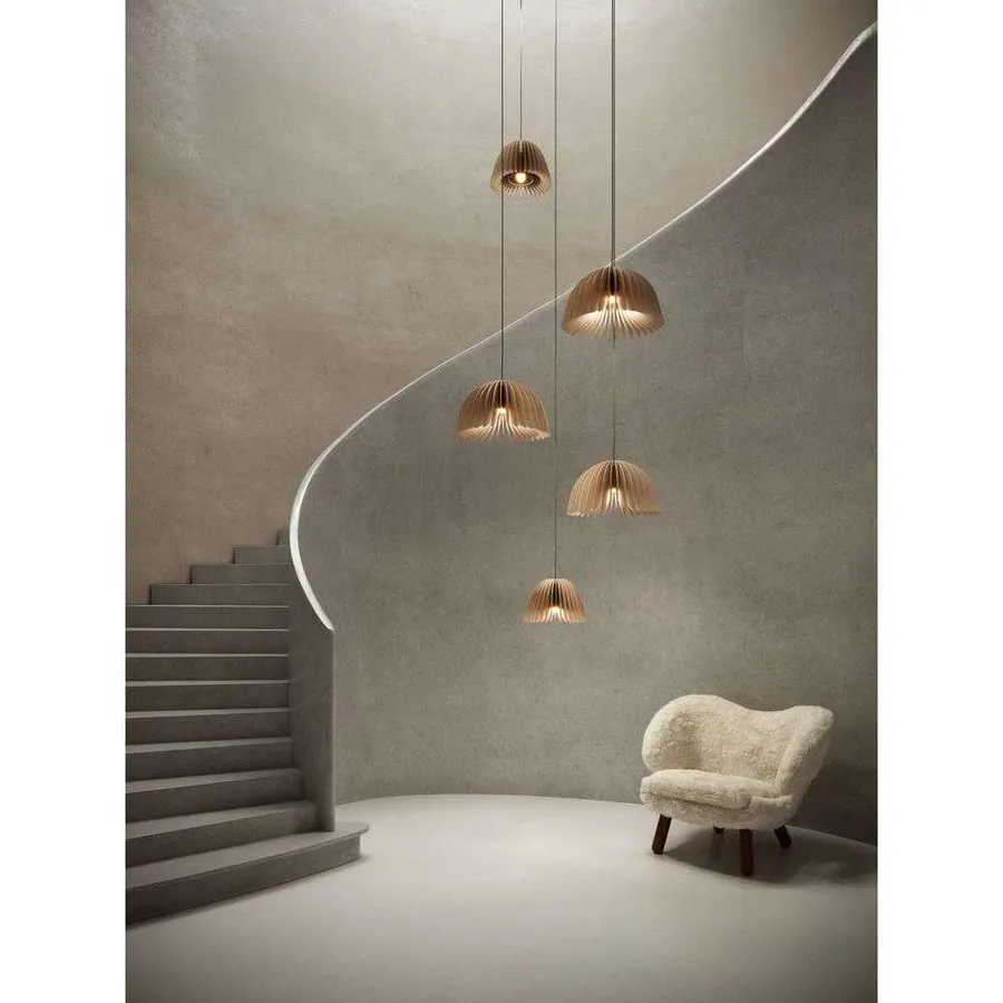 Pilke Verna 34 pendant Lamp Birch, Bjørk Taklampe Pendel
