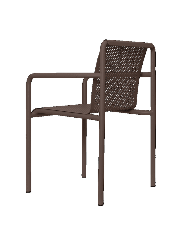 Ferm Living Dapple Chair with Arms - Dark Chocolate Utestol spisestol
