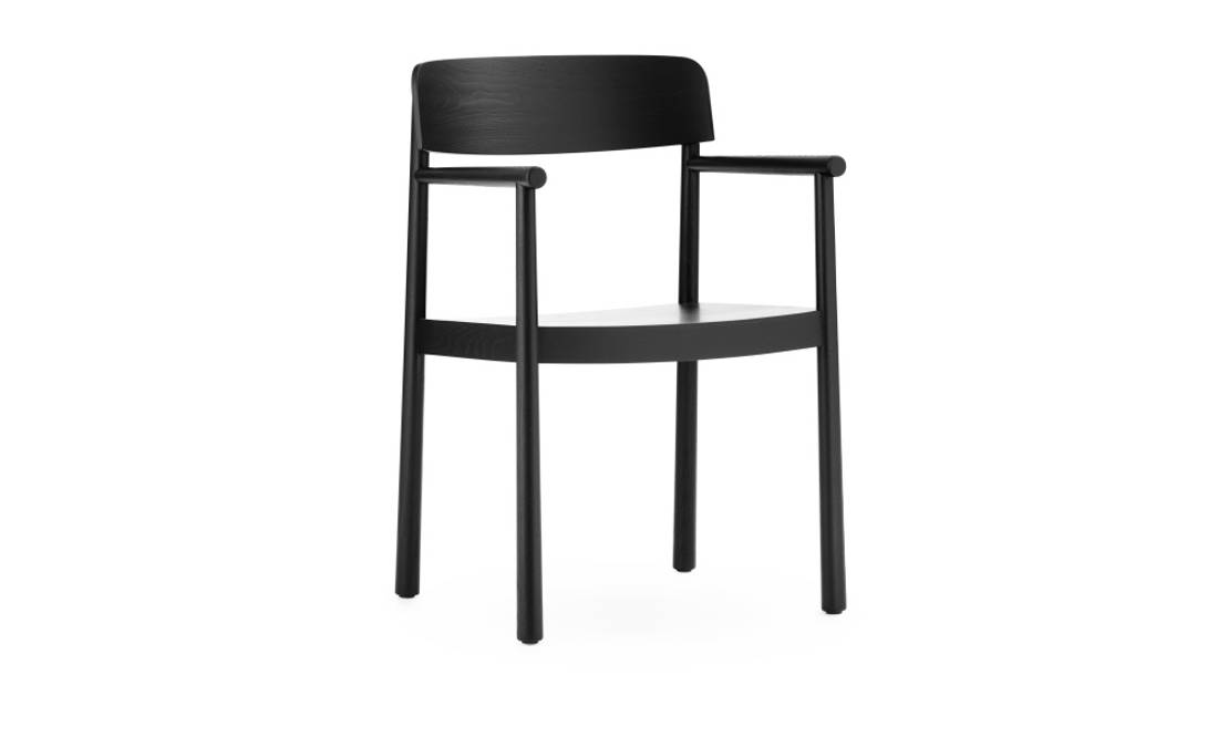 Normann Copenhagen Timb Armchair, Black Svart Ask Spisestol Stol