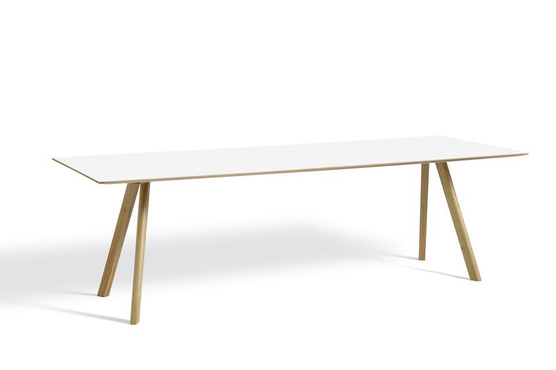HAY CPH30 table Water-based lacquered Oak 250 x 90 x 74 White Laminate Spisebord, Solid oak