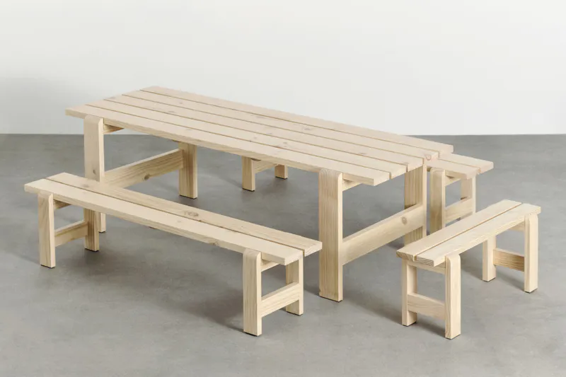 HAY Weekday Bench, 111 x 23 Furu Spisebenk, Utebenk Benk