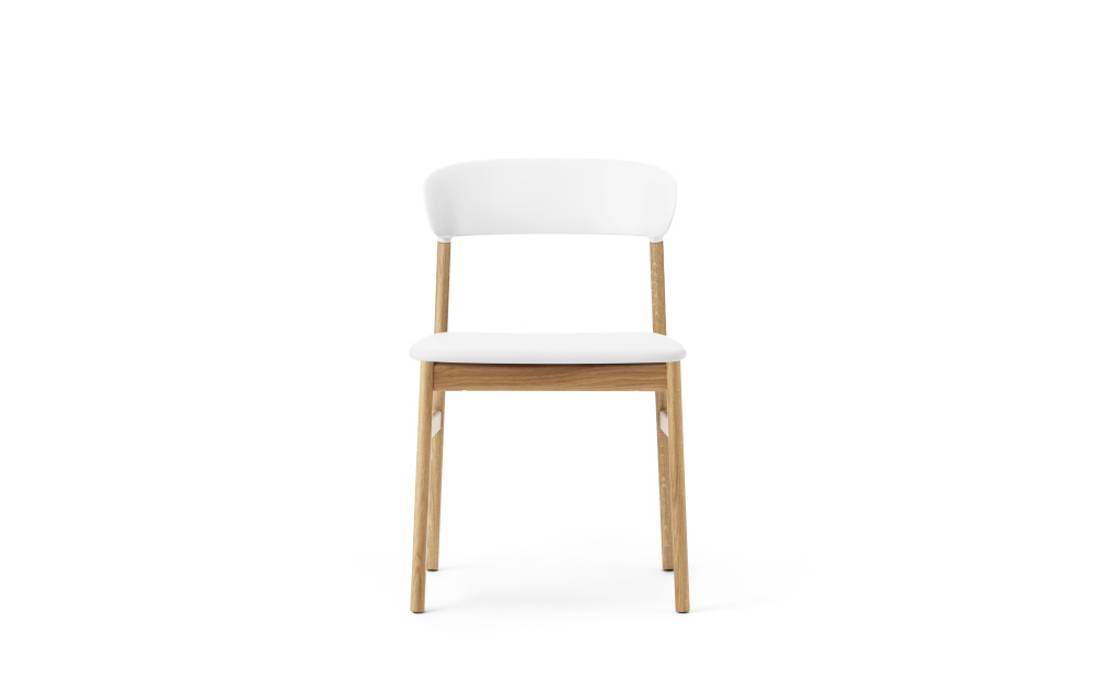 Normann Copenhagen Herit Chair, Polstret leather white Oak Stol