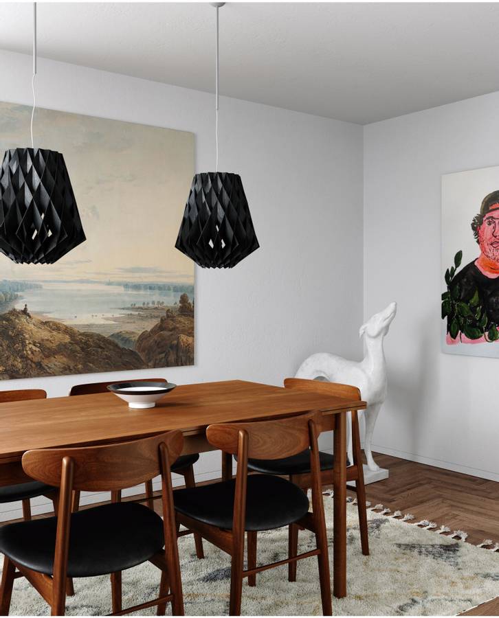 Pilke Signature 36 pendant Lamp Black, Svart Taklampe Pendel