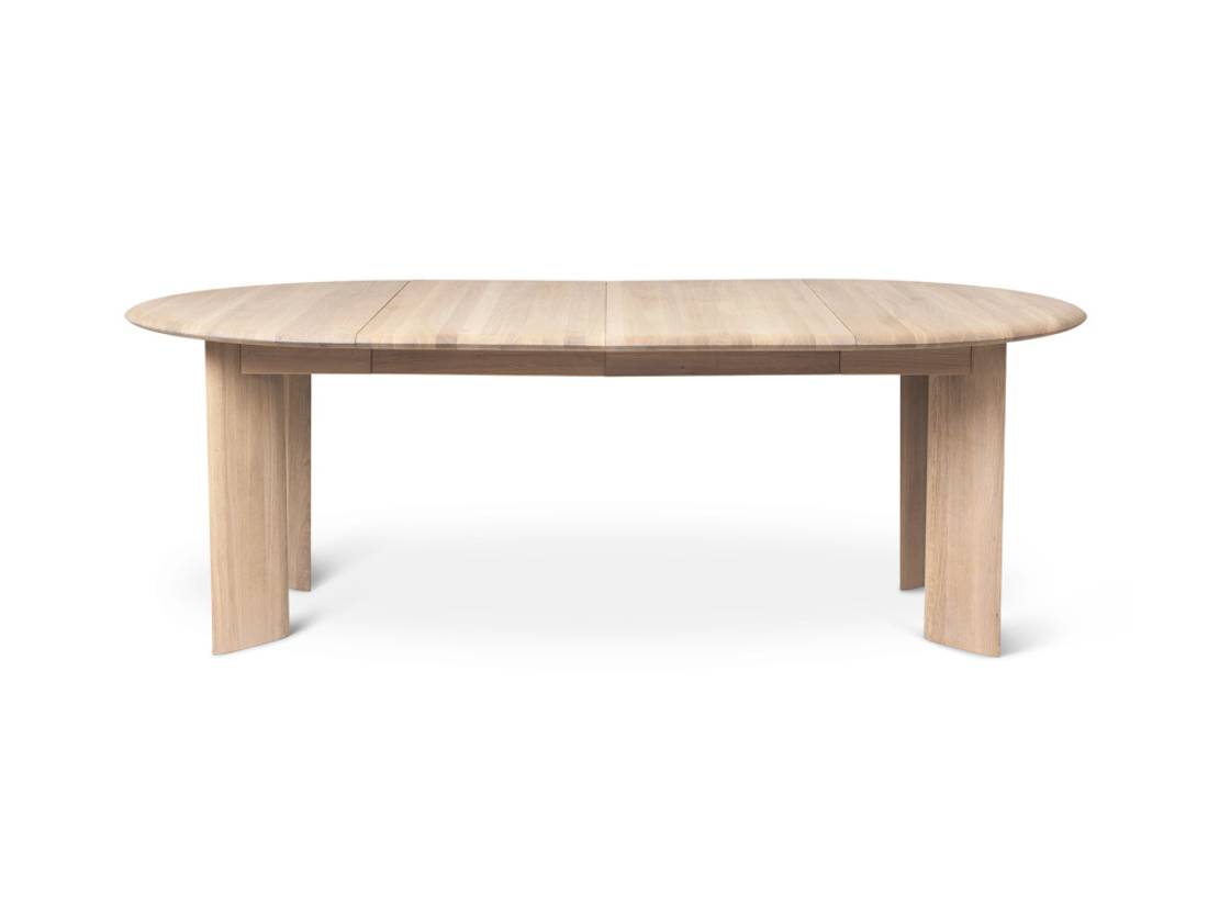 ferm LIVING Bevel Table extendable x 2 White Oak, Spisebord Eik