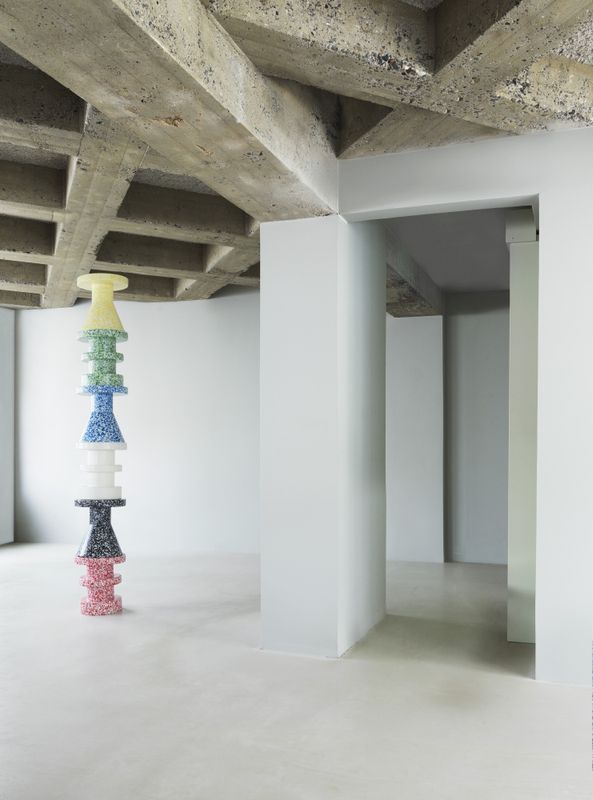 Normann Copenhagen BIT STOOL White Multi, Hvit flerfarget