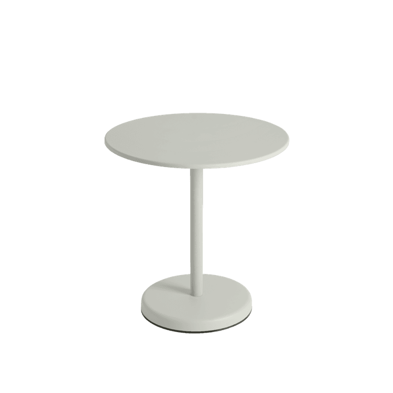 Muuto Linear Steel Cafe Table Ø 70 x 73 Grey, Grå Utebord