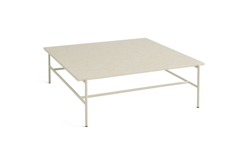 HAY Rebar 100 x 104 Coffee Table, Beige Marble Alabaster, Stuebord bord