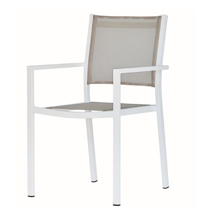 Fiam Aria Dining chair Utestol Taupe White Spisestol