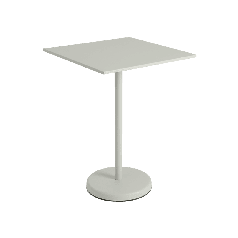  Muuto Linear Steel Cafe Table 70 x 70 x 95 Grey, Grå Utebord