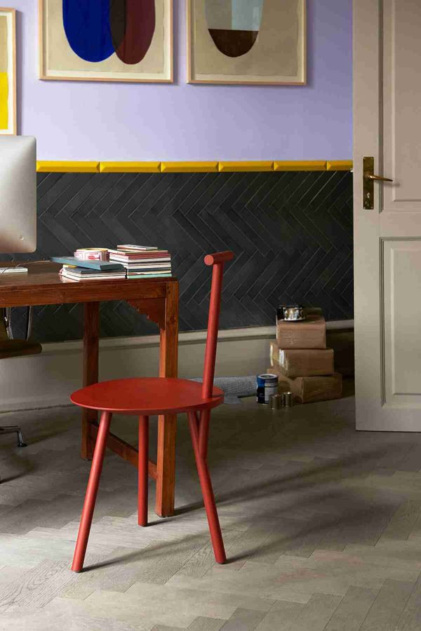 PWtbS Spade Chair Basque Red Ash, rød spisestol, stol i ask