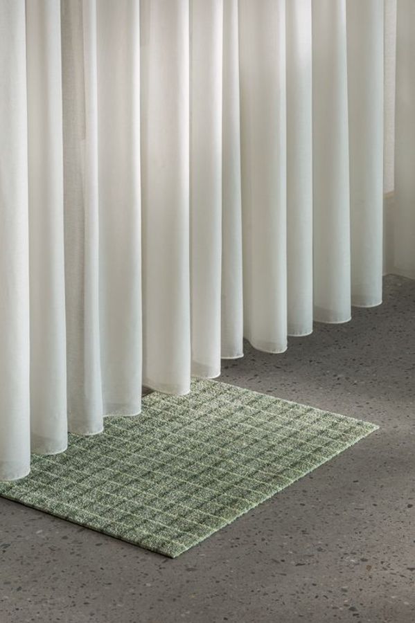 HEYMAT 60 x 85 Grid Matcha Lemon Door Mat Dørmatte teppe
