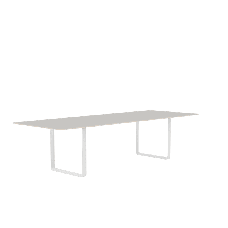 Muuto 70/70 table 295 cm Spisebord, White Base, Hvite ben